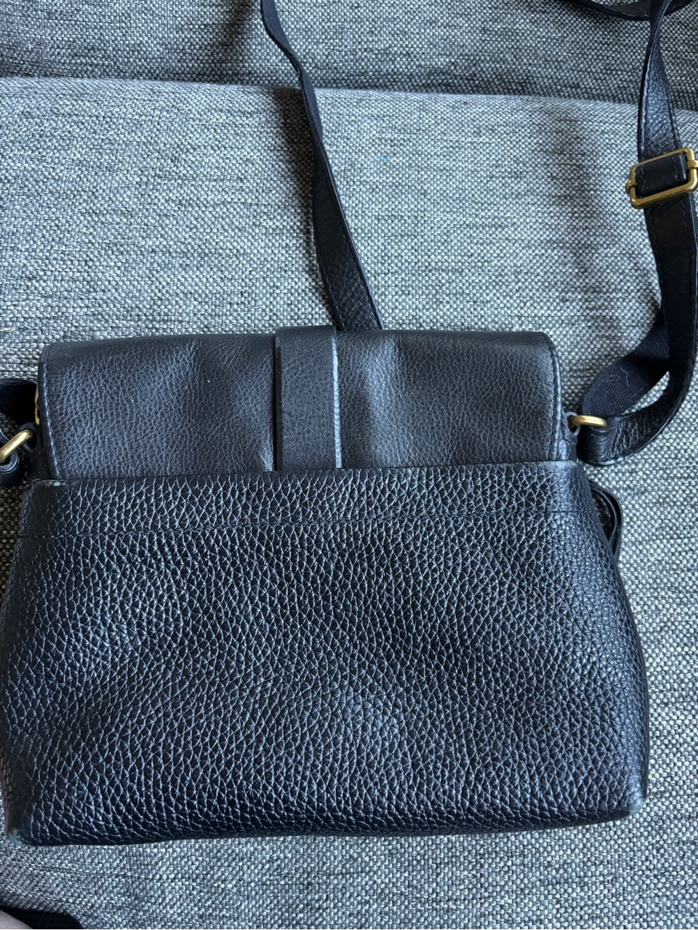 Fossil kinley small fold over cross body black leather purse - Picture 6 of 8